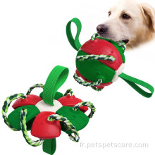 Nouveau chien de conception mâchage de balle jouet quatre couleurs